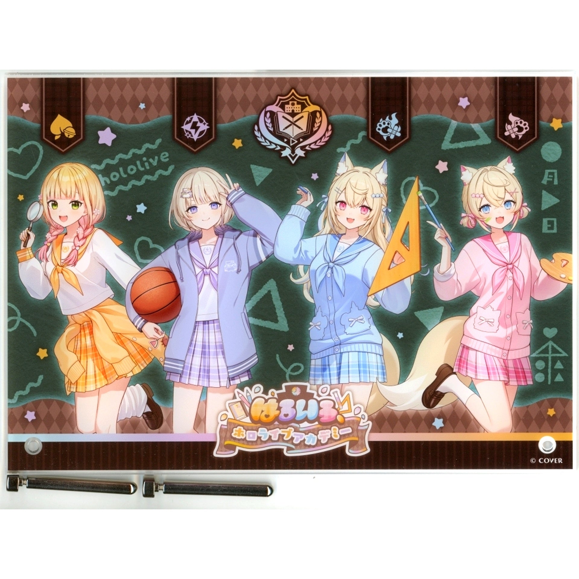 Group 4 Characters Acrylic Art Board Virtual YouTuber Hololive Production Haruiro Hololive Academy x SWEETS PARADISE [USED]