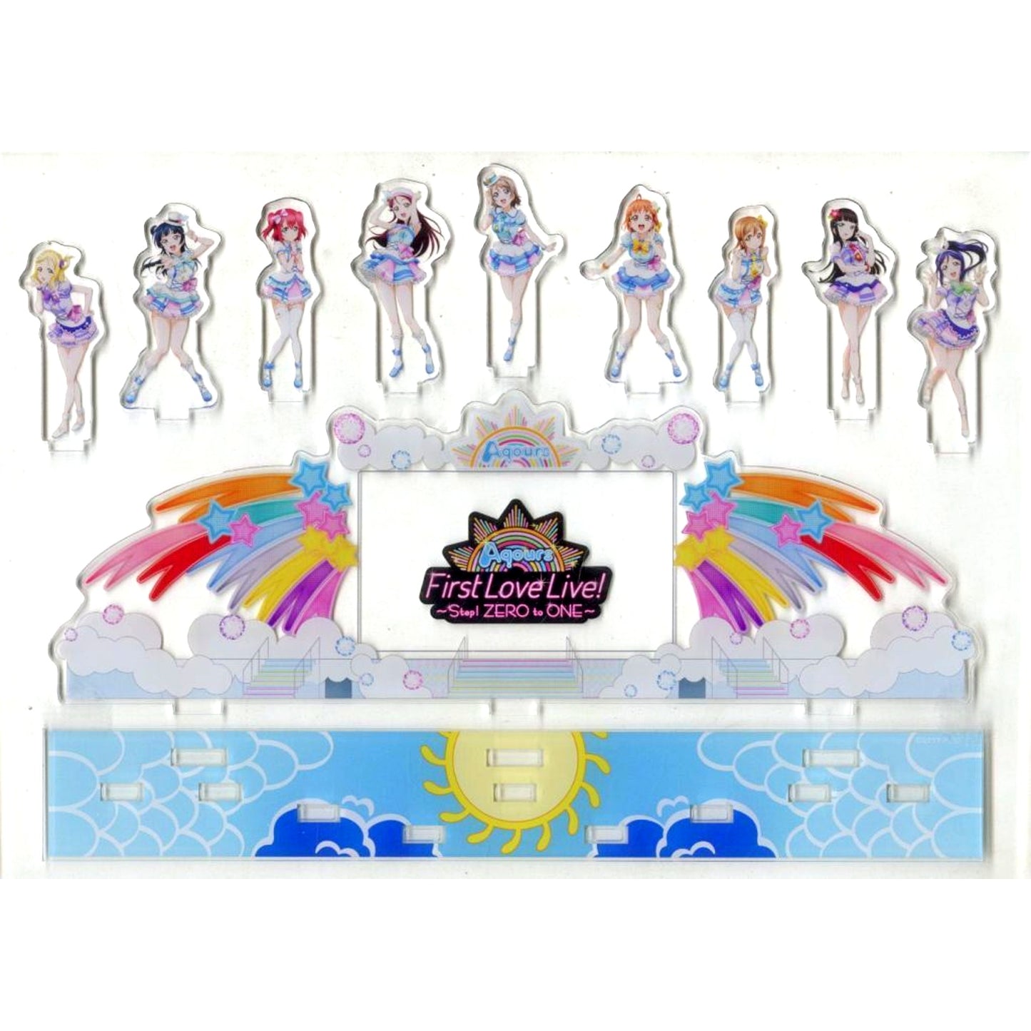 Aqours Live Stage Acrylic Diorama First LoveLive! Step! ZERO to ONE Love Live! Sunshine!! Uranohoshi Girls High School Store Goods [USED]