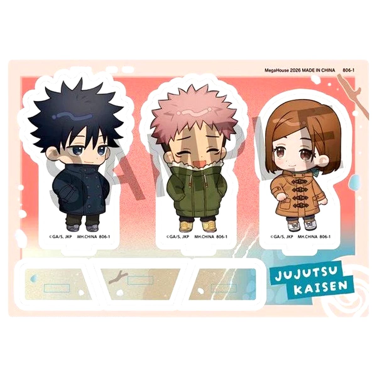 Megumi Fushiguro, Yuji Itadori & Nobara Kugisaki C Jujutsu Kaisen Buddycolle 5th Anniversary Acrylic Stand [USED]