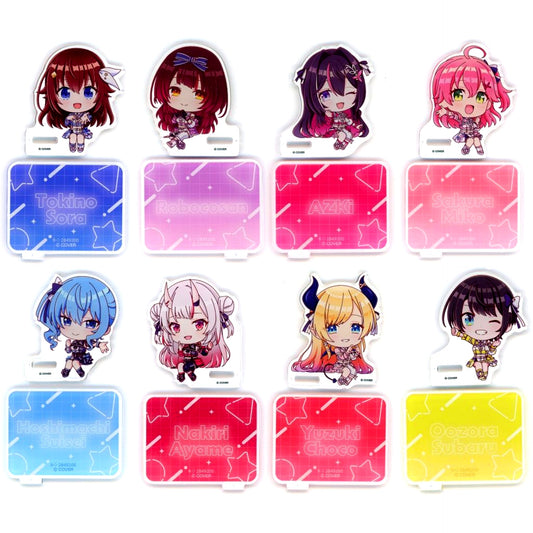 Set of 8 Virtual YouTuber Hololive Suwarasetai Acrylic Stand Colorize 1 [USED]
