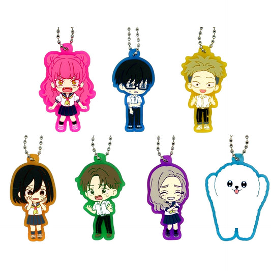 Set of 7 Capsule Rubber Keychain You and I Are Polar Opposites [USED]
