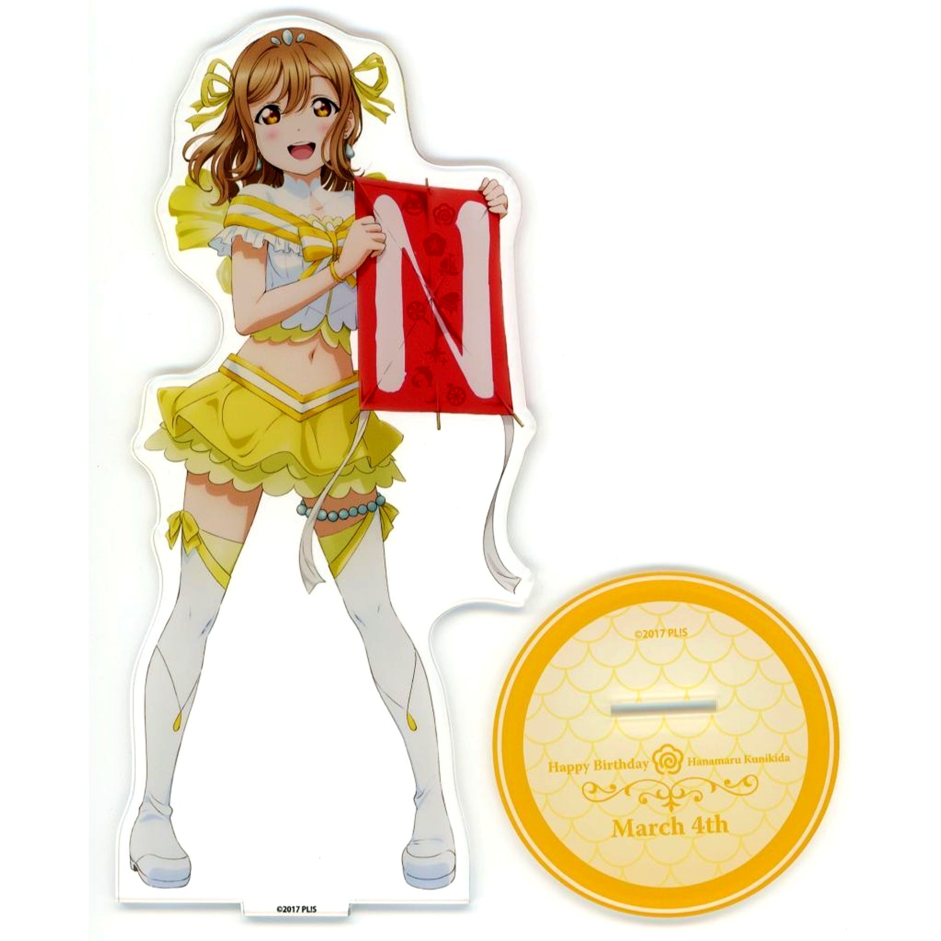 Hanamaru Kunikida BIG Acrylic Stand Love Live! Sunshine!! Hanamaru Kunikida Celebration Set Uranohoshi Girls' High School Store BIRTHDAY Present 6th Season [USED]