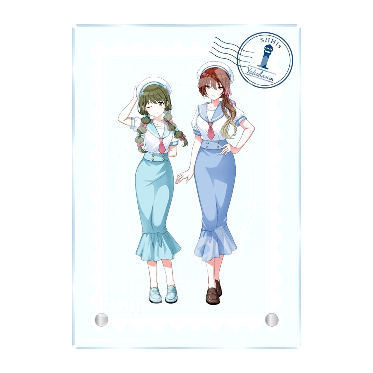 SHHis Pastel Marine Look Ver. Acrylic Board THE IDOLM@STER Shiny Colors x Yokohama Marine Tower Yokohama Stroll Rally [USED]