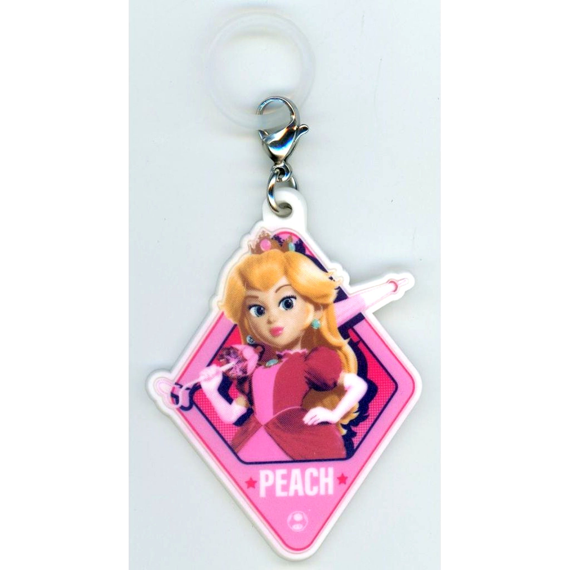 Princess Peach H Prize Ichiban Kuji The Super Mario Galaxy Movie Puffy Rubber Marker Charm [USED]