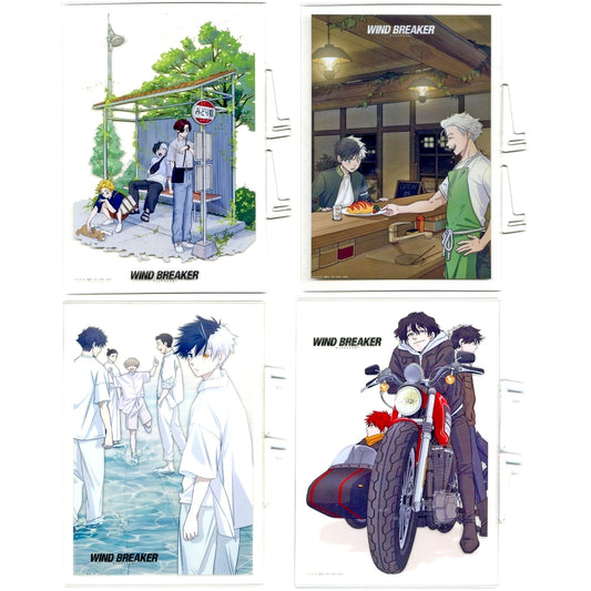 Set of 4 C Prize Acrylic Board Ichiban Kuji WIND BREAKER Original 5th Anniv [USED]