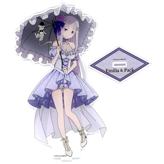 Emilia & Puck Party Dress Ver. Re:Zero - Starting Life in Another World Illustration Acrylic Stand Large [USED]
