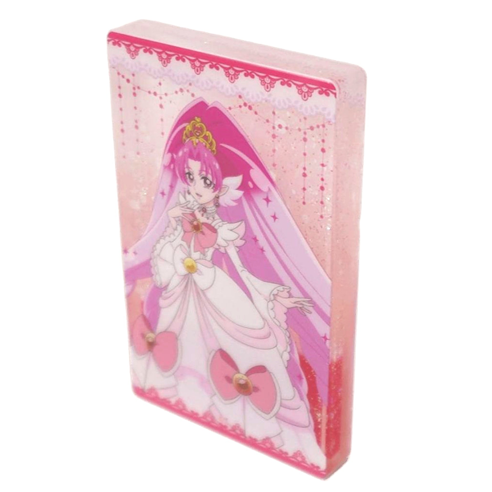 Cure Scarlet 10th Anniversary Memorial Glitter Go! Princess Precure Vol.1 Acrylic Block [USED]