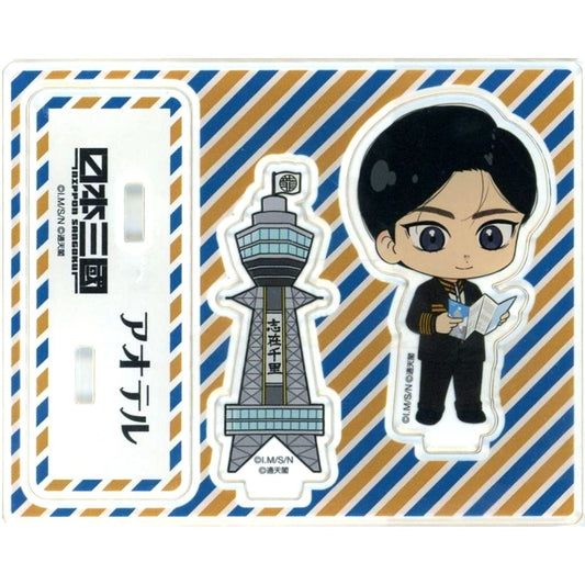 Aoteru Misumi Nippon Sangoku: The Three Nations of the Crimson Sun Gotsu Ee Tsutenkaku Collaboration Popup Store Trading Chibi Acrylic Stand [USED]