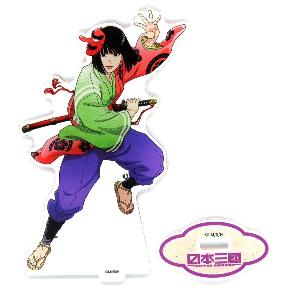 Yoshitsune Asama Illustration Acrylic Stand Ee Ja Nai Ka Ver. Nippon Sangoku: The Three Nations of the Crimson Sun Collaboration Cafe in Shareta Cafe [USED]