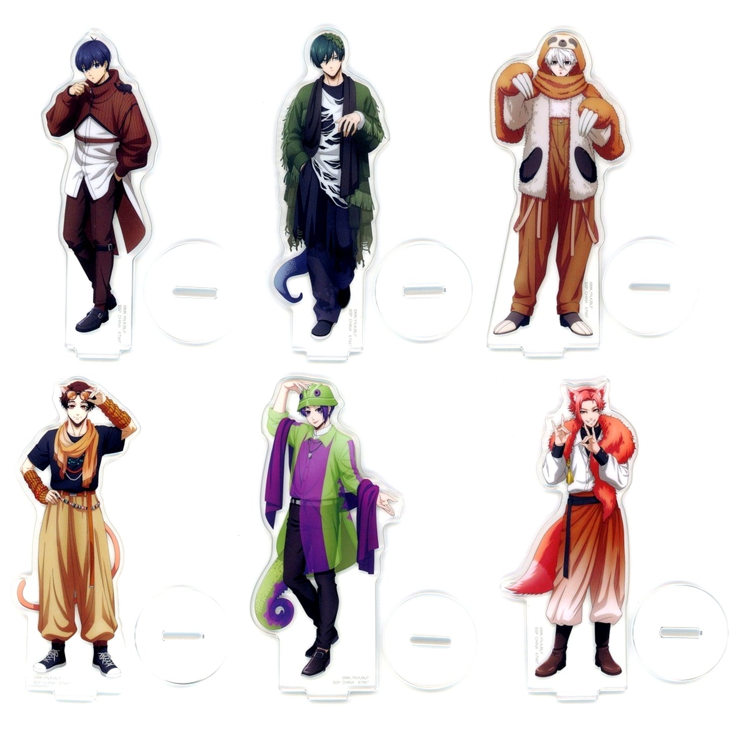 Set of 6 Acrylic Stand Ichiban Kuji BLUELOCK Additional Time F Prize [USED]