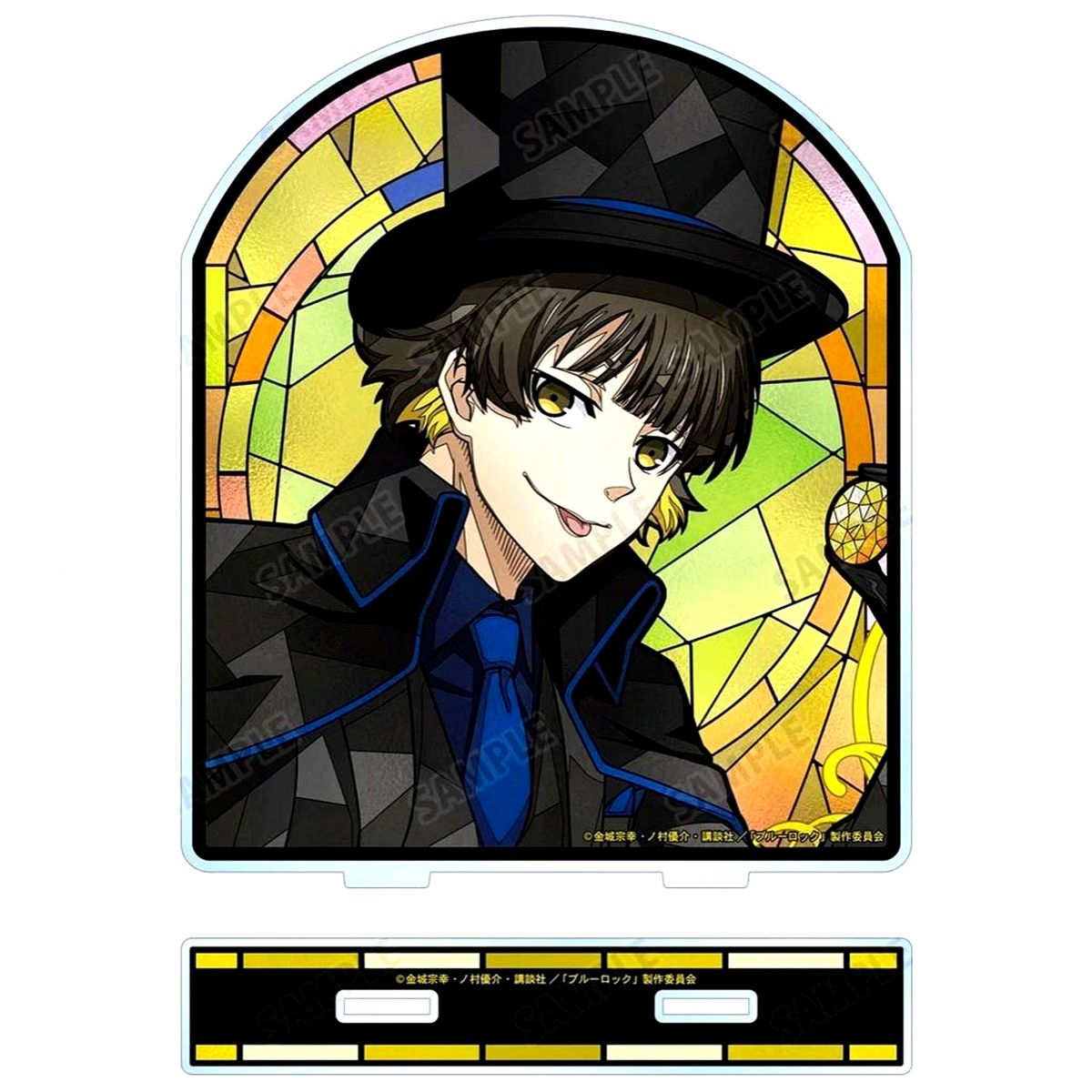 Meguru Bachira Illustration Phantom Thief Ver. Aure Glass Big Acrylic Stand Blue Lock [USED]
