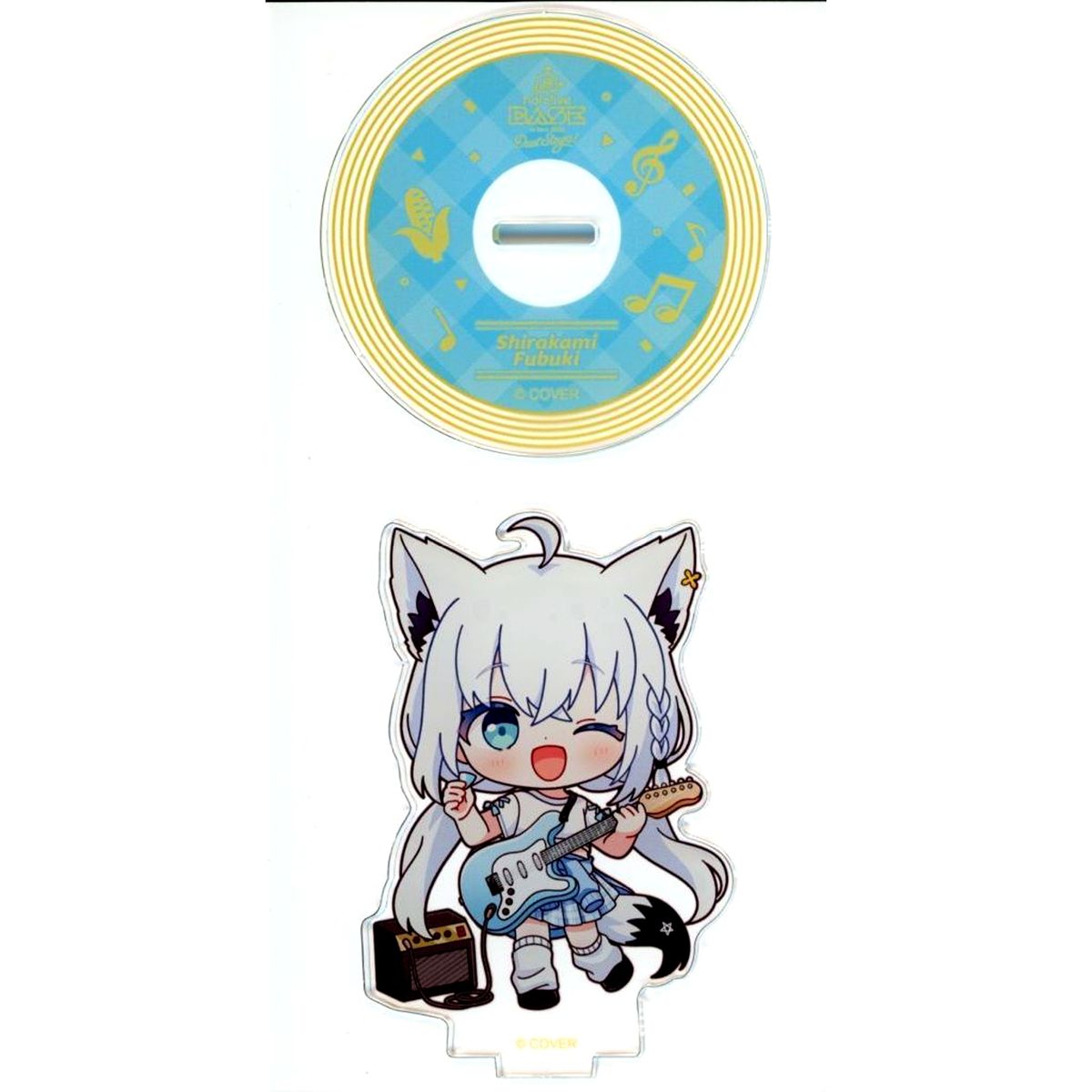 Shirakami Fubuki Virtual YouTuber Holo Live hololive BASE on Tour! 2026 Duet Stage! CD Style Acrylic Stand [USED]