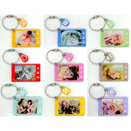 Set of 9 Trading Smartphone Style Acrylic Keychain Love Live! Hasunosora Girls' High School Idol Club [USED]