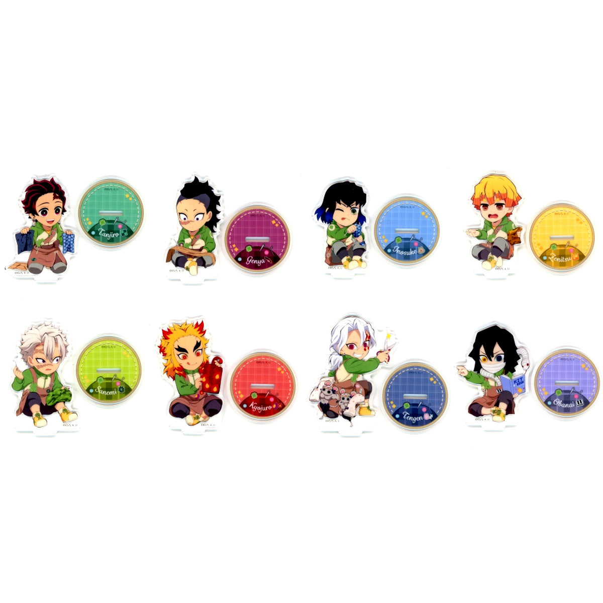 Set of 8 Random Acrylic Stand A Demon Slayer: Kimetsu no Yaiba x ufotable Cafe x Machi Asobi CAFE Handmade Club 2026 [USED]