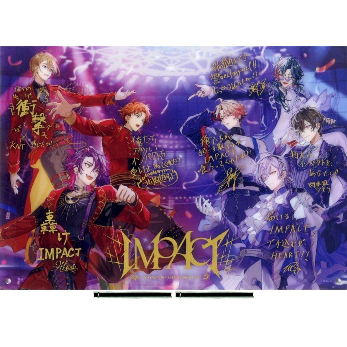IMPACT Foil Acrylic Panel Virtual YouTuber Nijisanji VOLTACTION x 3SKM Fusion Live [USED]