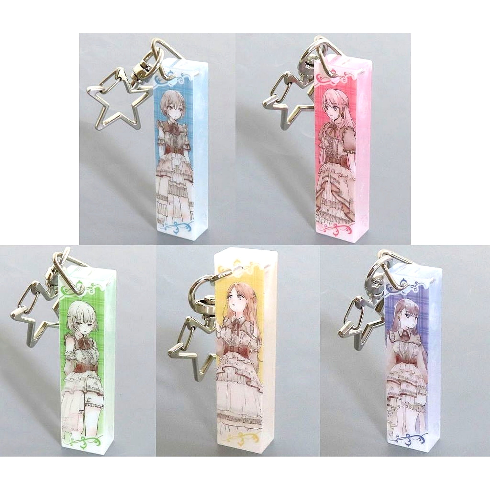 Set of 5 BanG Dream Trading Stick Acrylic Keychain MyGO [USED]