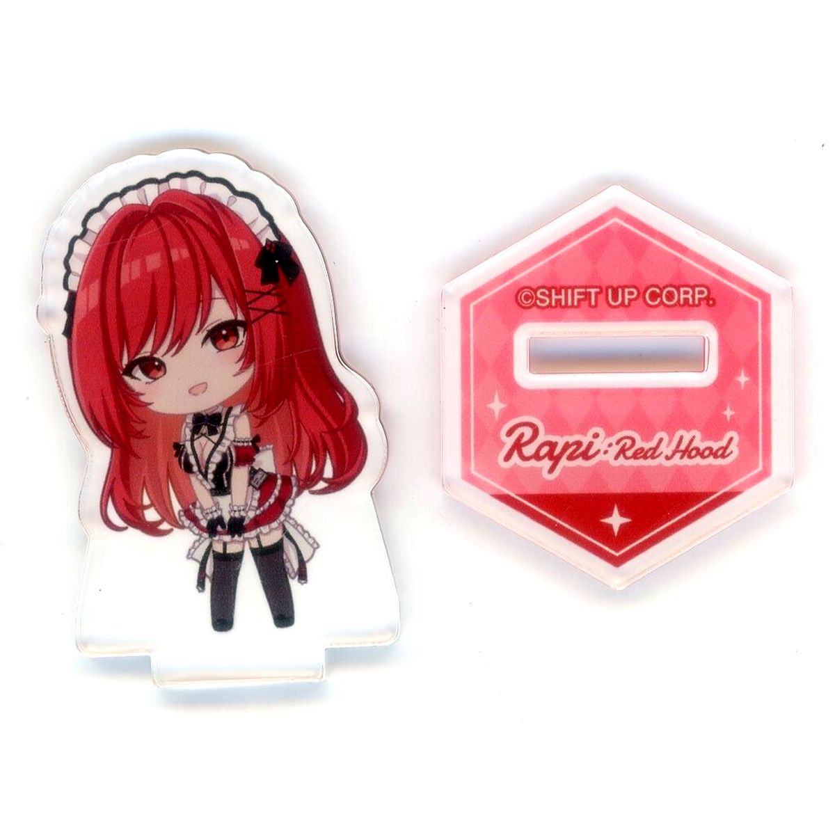 Rapi, Red Hood Goddess of Victory: Nikke Mini Character Ver. and GALLERY Collaboration Cafe Part 3 Acrylic Stand [USED]