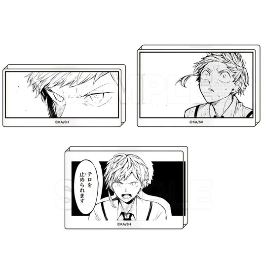 Atsushi Nakajima A Comic Plate Stand Set of 3 Bungo Stray Dogs [USED]