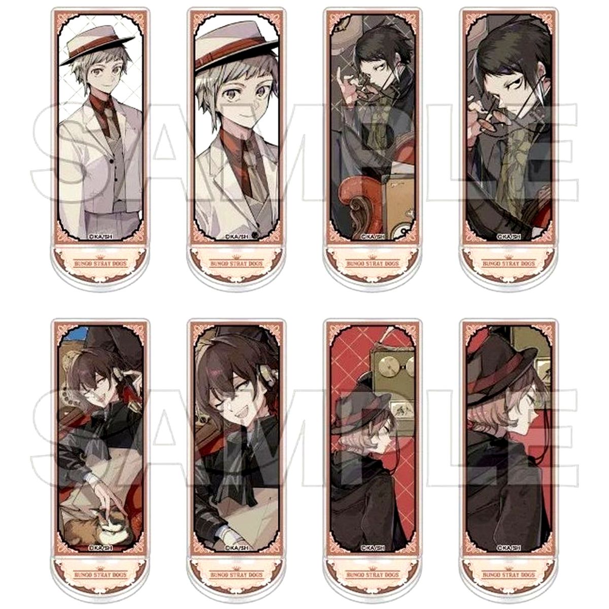 Set of 8 Bungo Stray Dogs Mini Acrylic Stand Collection [USED]