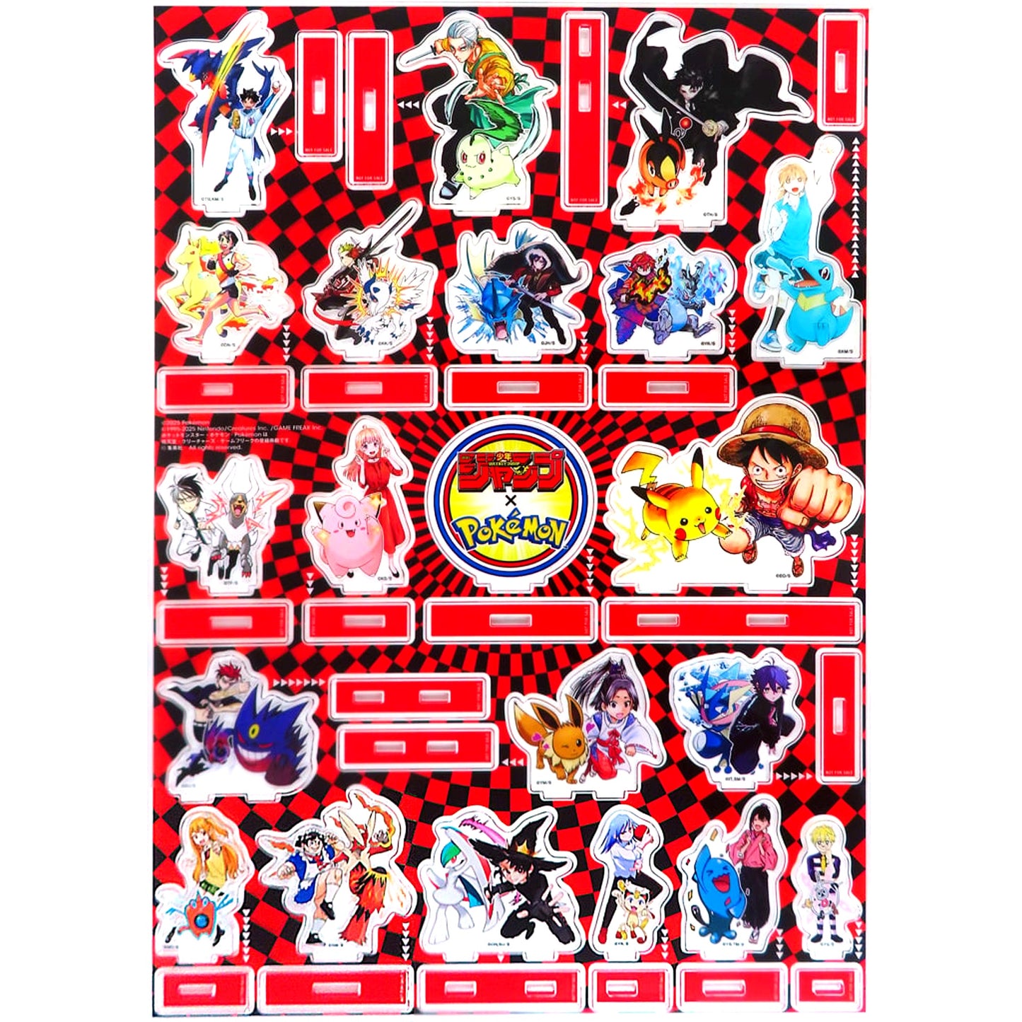 Group B Prize Weekly Shonen Jump x Pokemon Acrylic Stand Plate Summer Mega Mori Campaign Mega Evolution Present Winning Item [USED]