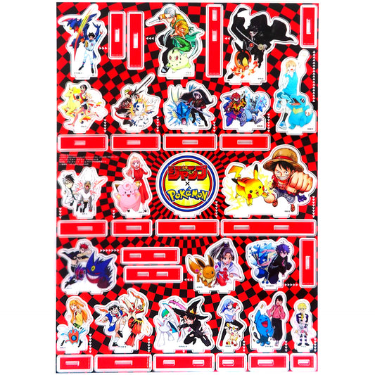 Group B Prize Weekly Shonen Jump x Pokemon Acrylic Stand Plate Summer Mega Mori Campaign Mega Evolution Present Winning Item [USED]