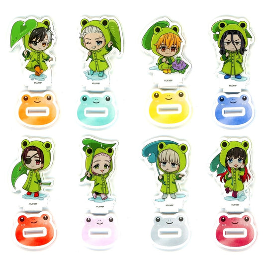 Set of 8 Wind Breaker in eeo Ikebukuro Main Store Acrylic Petit Stand 04 Rainy Day ver. Mini Character Illustration [USED]