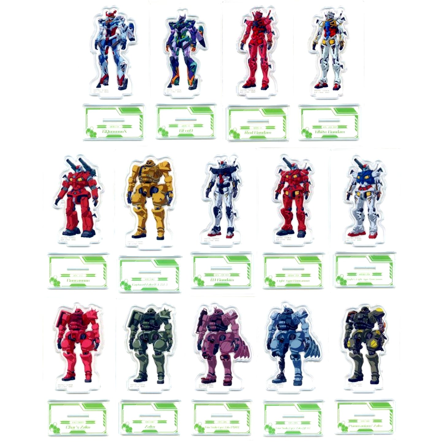 Set of 14 F Prize Acrylic Stand 1 Ichiban Kuji Mobile Suit Gundam GQuuuuuuX Vol.4 [USED]