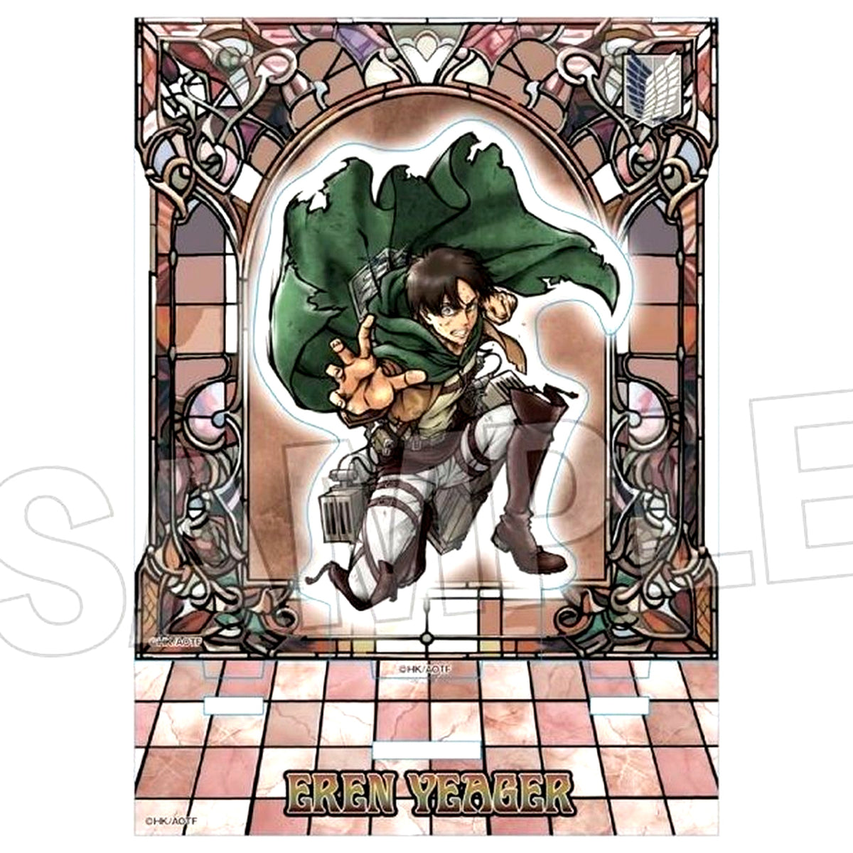 Eren Yeager Furious Acrylic Art Plate Attack on Titan [USED]