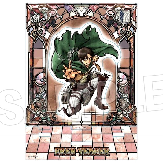 Eren Yeager Furious Acrylic Art Plate Attack on Titan [USED]