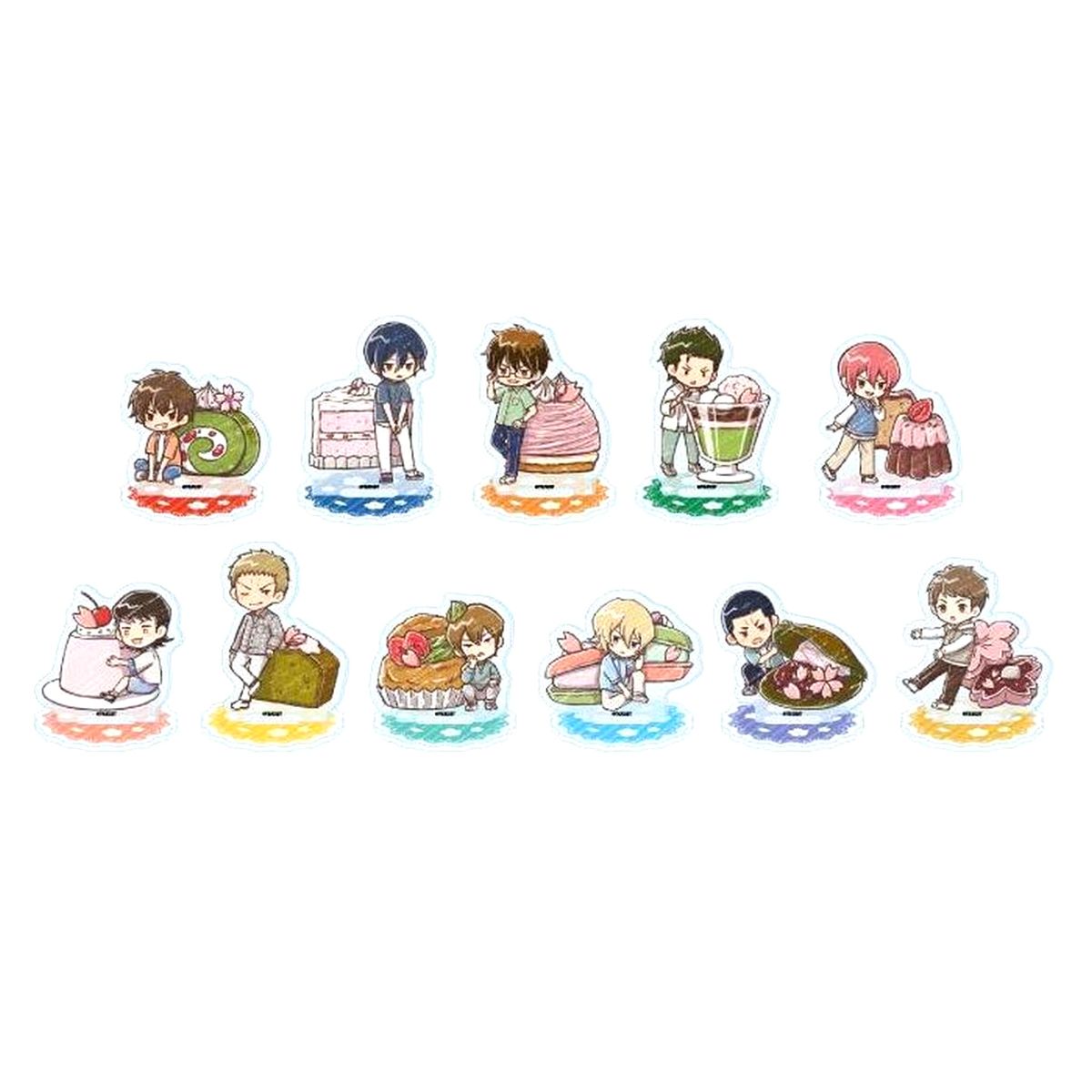 Set of 11 TV Anime Ace of Diamond Act II: Second Season Acrylic Petit Stand 02 Sweets Ver. Graph Art Illustration [USED]