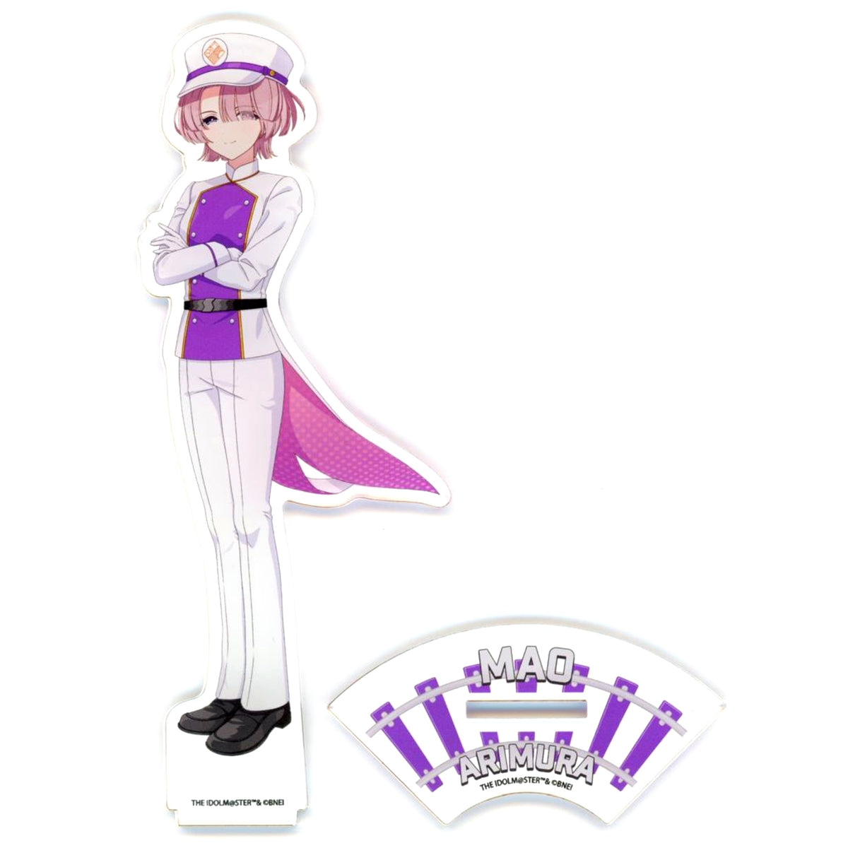No. 77 Mao Arimura Station Attendant Costume Ver. Illustration Acrylic Stand Gakuen iDOLM@STER HATSUBOSHI GAKUEN Terminal in Tokyo Character Street Ichiban Plaza [USED]