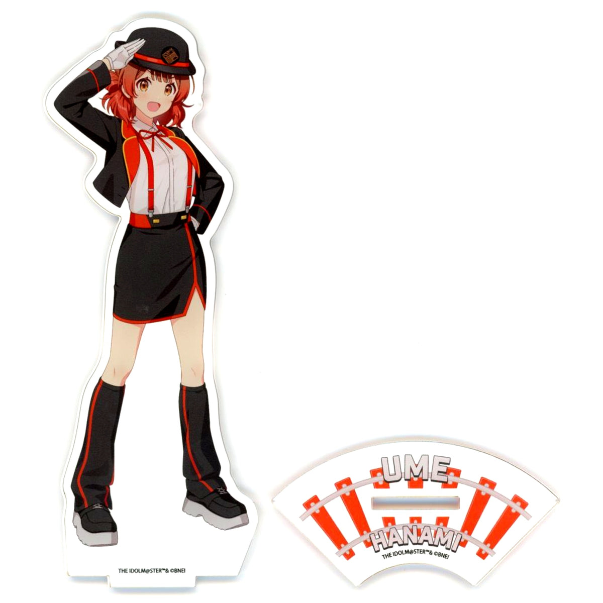 Ume Hanami Station Staff Costume Ver. Illustration Acrylic Stand Gakuen iDOLM@STER HATSUBOSHI GAKUEN Terminal in Tokyo Character Street Ichiban Plaza [USED]