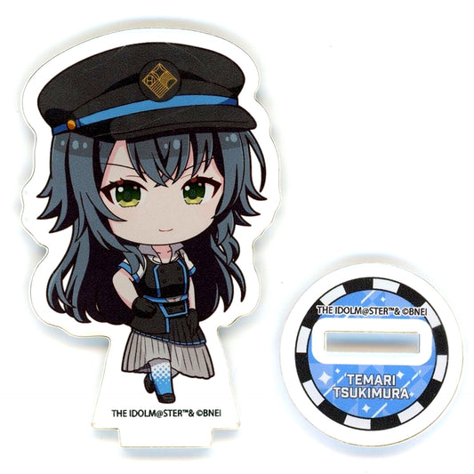 Temari Tsukimura Gakuen Idolmaster Hatsuboshi Gakuen Terminal in Tokyo Character Street Ichiban Plaza Acrylic Petit Stand 06 Station Attendant Style Costume Ver. Chibi Illustration [USED]