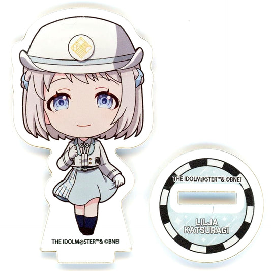 Lilja Katsuragi Gakuen Idolmaster Hatsuboshi Gakuen Terminal in Tokyo Character Street Ichiban Plaza Acrylic Petit Stand 06 Station Attendant Style Costume Ver. Chibi Illustration [USED]