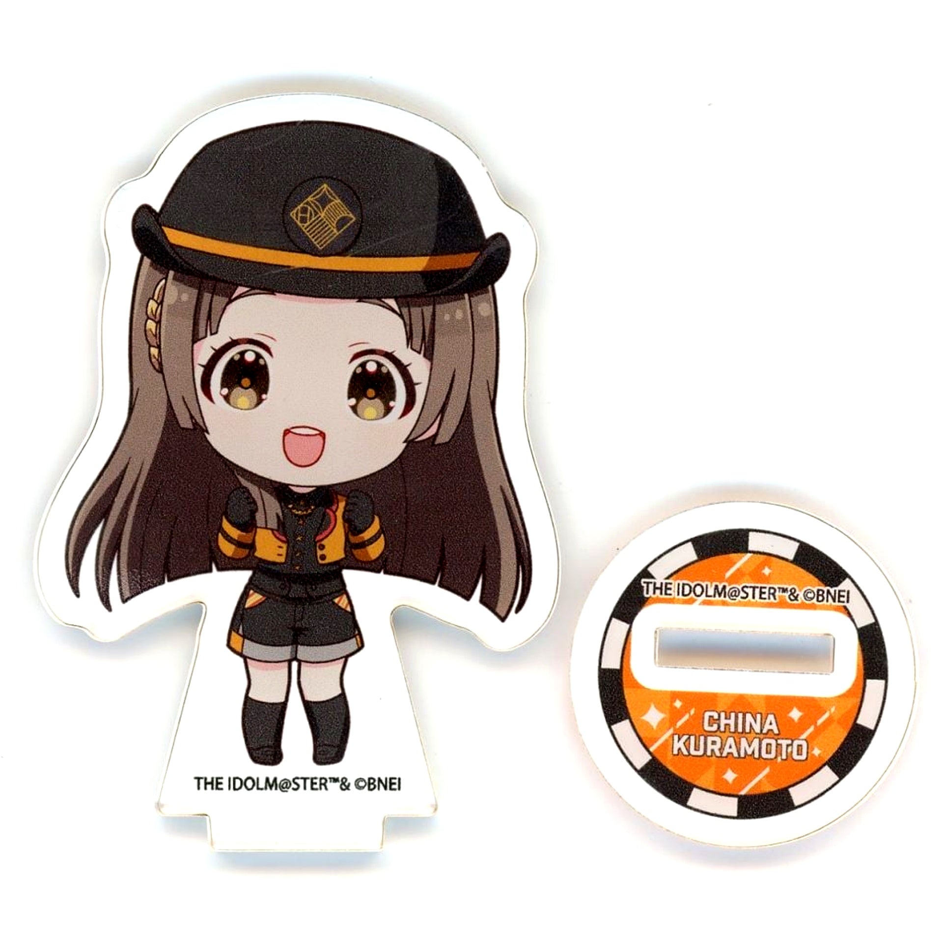 China Kuramoto Gakuen Idolmaster Hatsuboshi Gakuen Terminal in Tokyo Character Street Ichiban Plaza Acrylic Petit Stand 06 Station Attendant Style Costume Ver. Chibi Illustration [USED]