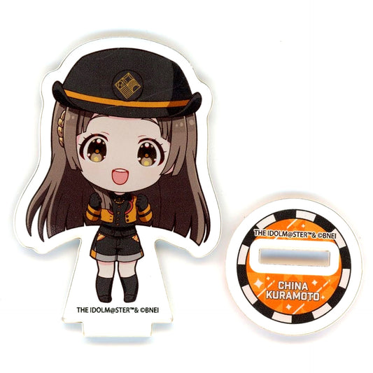 China Kuramoto Gakuen Idolmaster Hatsuboshi Gakuen Terminal in Tokyo Character Street Ichiban Plaza Acrylic Petit Stand 06 Station Attendant Style Costume Ver. Chibi Illustration [USED]