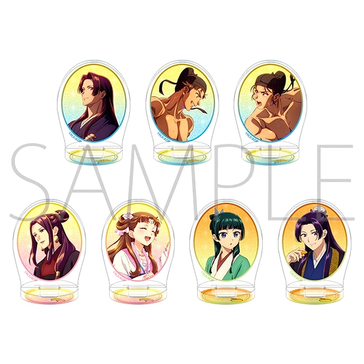 Set of 7 The Apothecary Diaries Chuasta Miniature Acrylic Stand Collection Osmanthus Ginkgo Mandarin [USED]