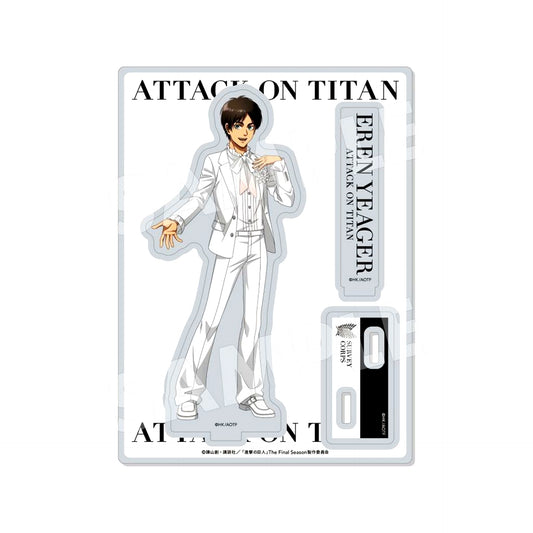 Eren Yeager 03 White Acrylic Stand Black & White Ver. Attack on Titan [USED]