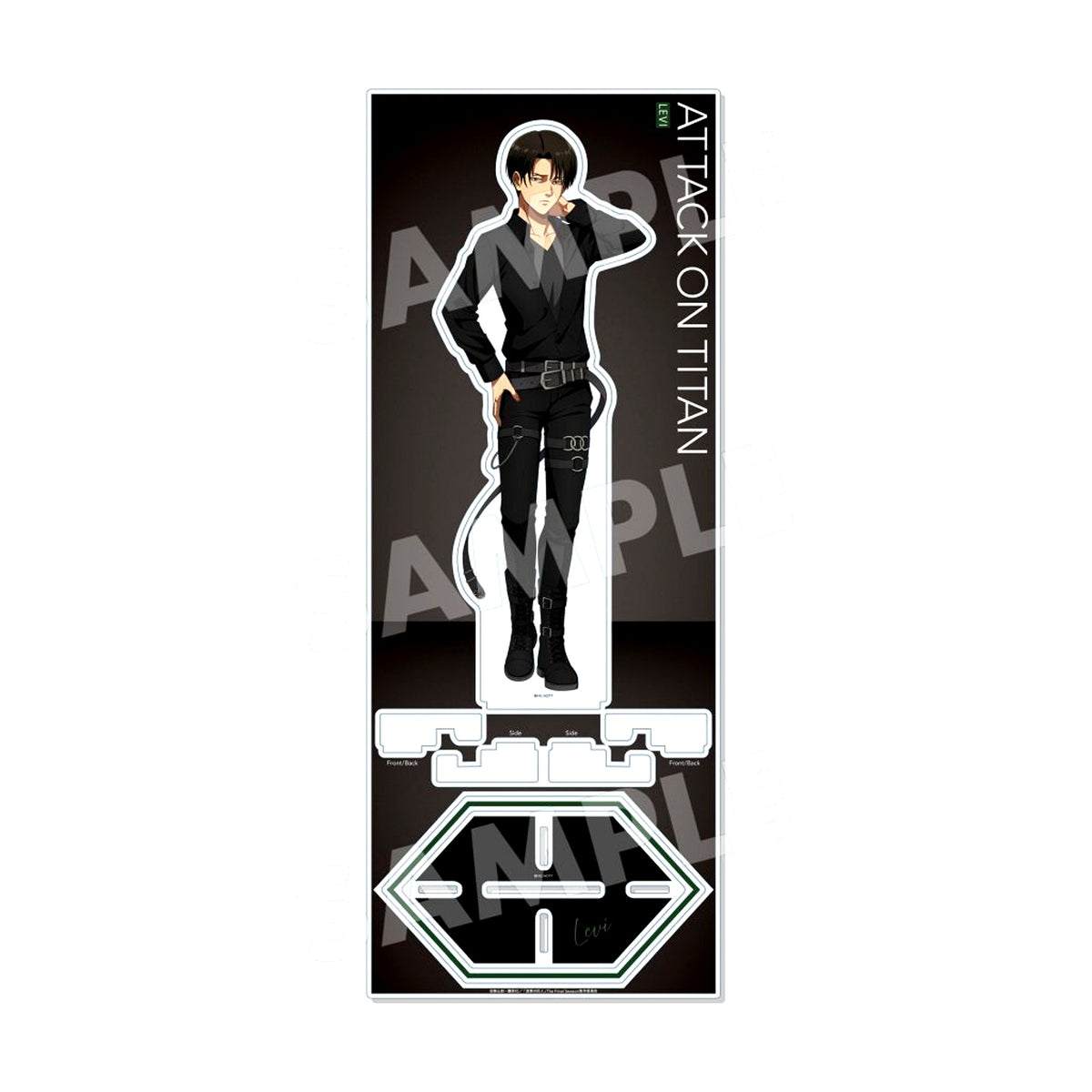 Levi Ackerman Acrylic Stand Large Black & White Version Attack on Titan [USED]