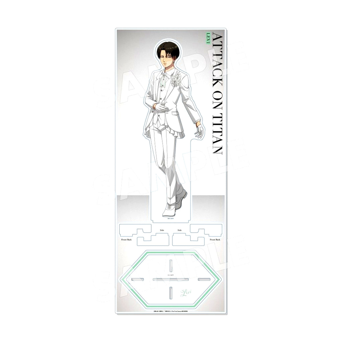 Levi Ackerman Acrylic Stand Large Black & White Version Attack on Titan [USED]