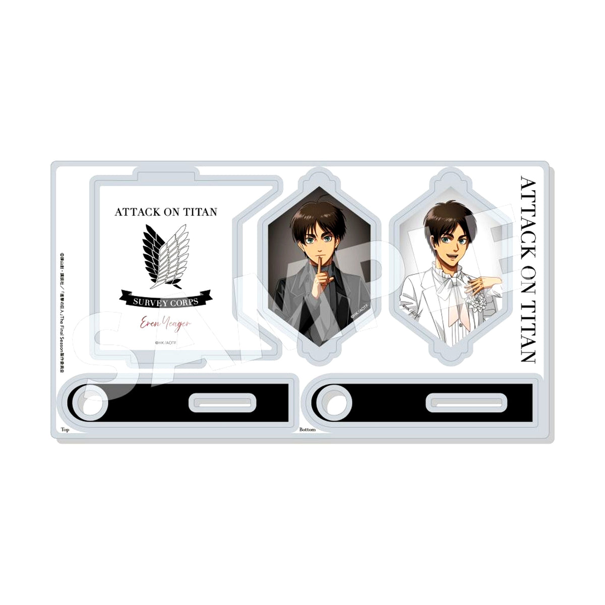 Eren Yeager 01 Kurutto Acrylic Stand Black & White Ver. Attack on Titan [USED]