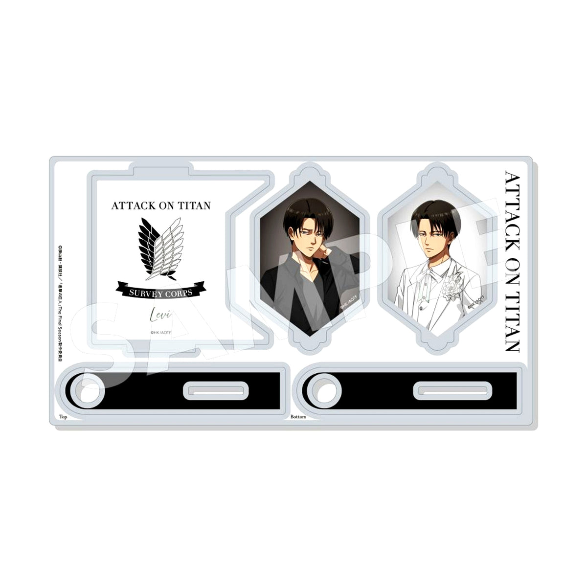 Levi Ackerman Chibi Acrylic Stand Black & White Version Attack on Titan [USED]