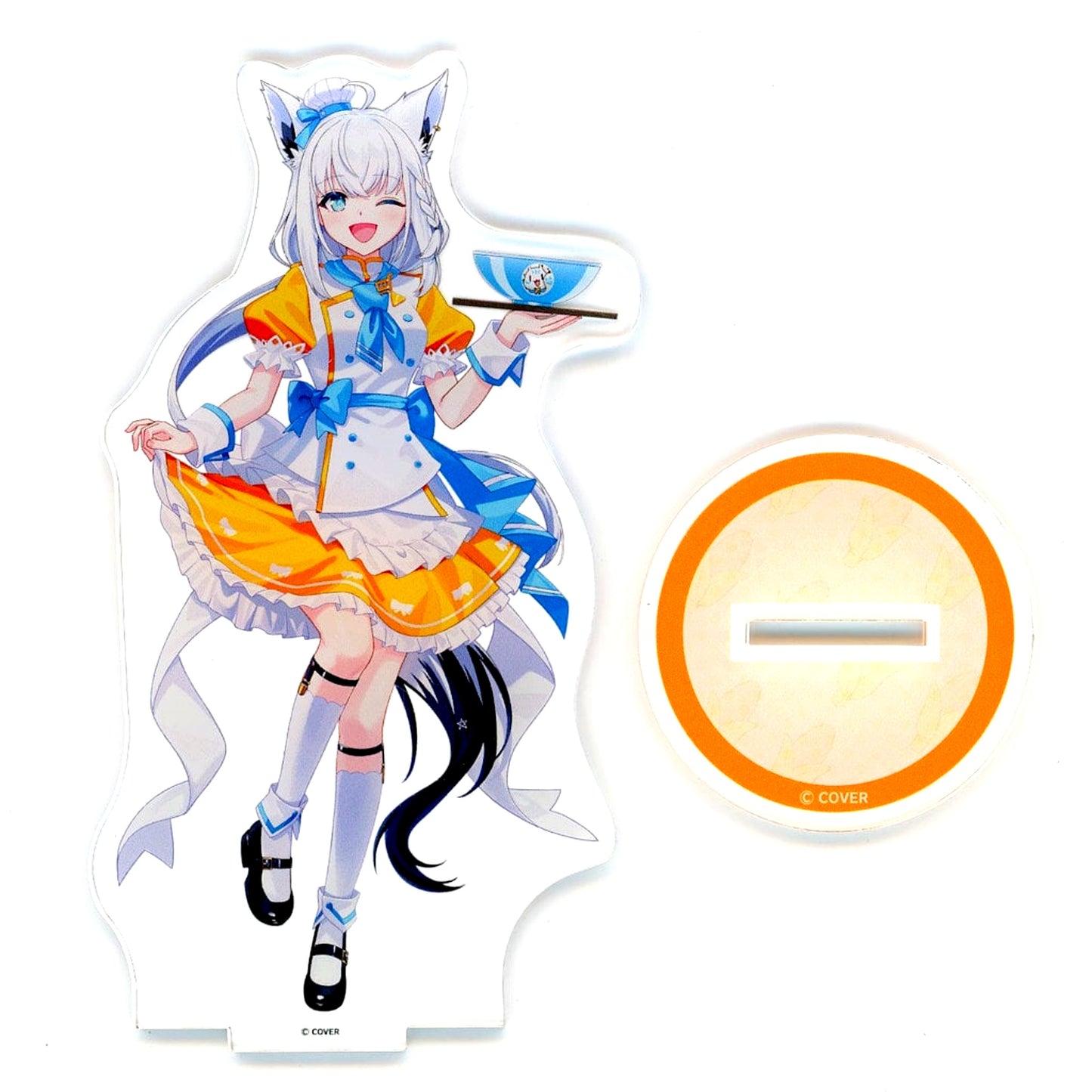 Shirakami Fubuki Acrylic Stand Bonus Item Virtual YouTuber Hololive x Yahoo! Shopping Fubu Miko Mio Manpuku Party! Purchase Bonus [USED]