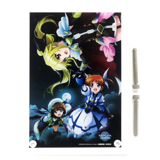 Group A5 Acrylic Character Plate Bonus Item for Blu-ray Magical Girl Lyrical Nanoha Reflection Super Special / Special Edition AmiAmi [USED]