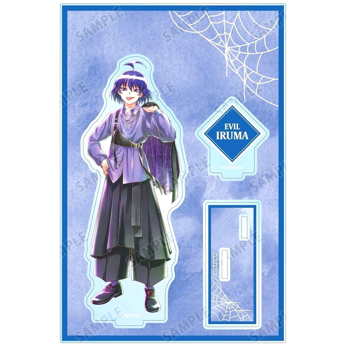 Suzuki Iruma Aku Iruma Ver. Illustration Ani-Art Aqua Label Big Acrylic Stand with Parts Black Outfit Ver. Welcome to Demon School! Iruma-kun [USED]