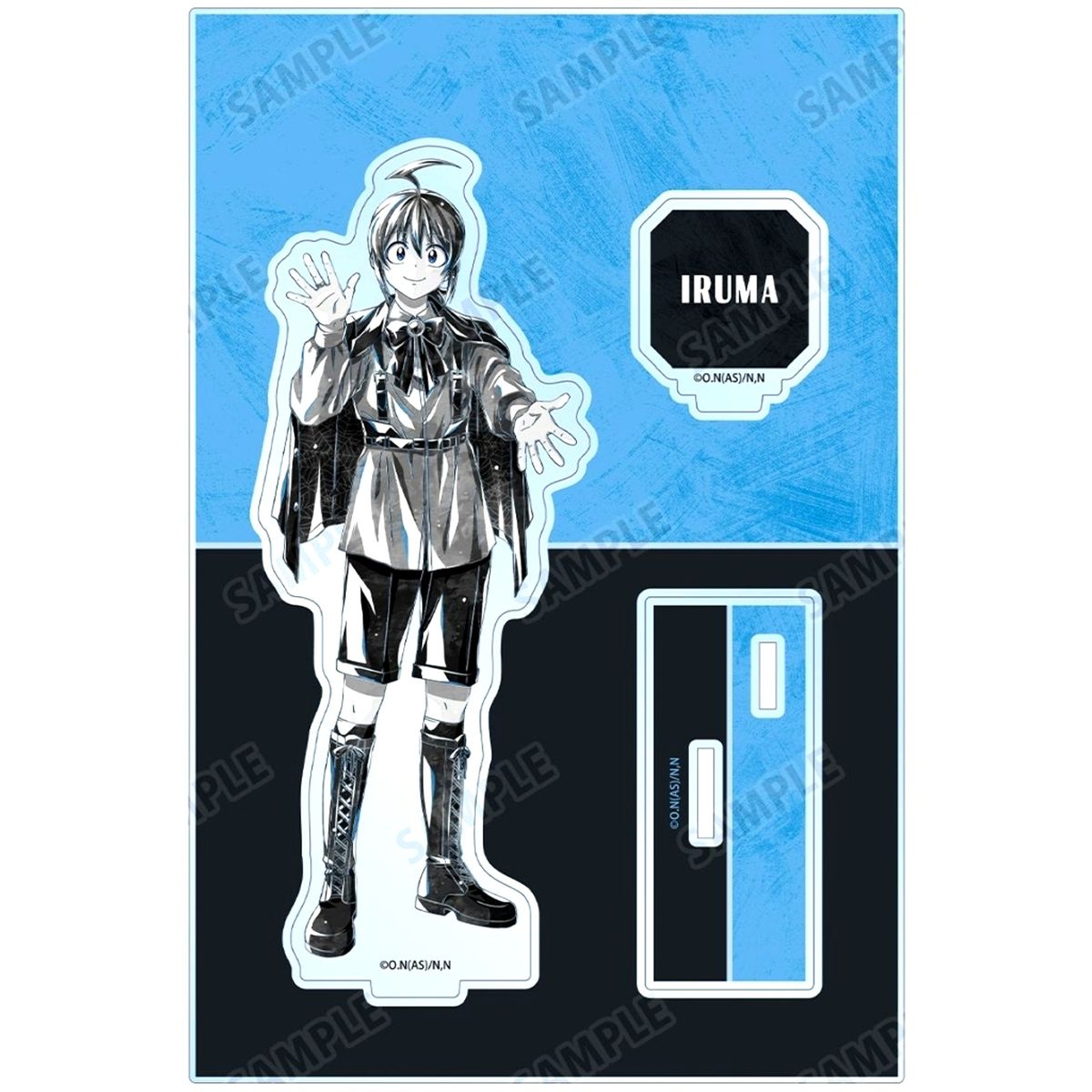 Suzuki Iruma Illustration Ani-Art Black Label Big Acrylic Stand with Parts Black Outfit Ver. Welcome to Demon School! Iruma-kun [USED]