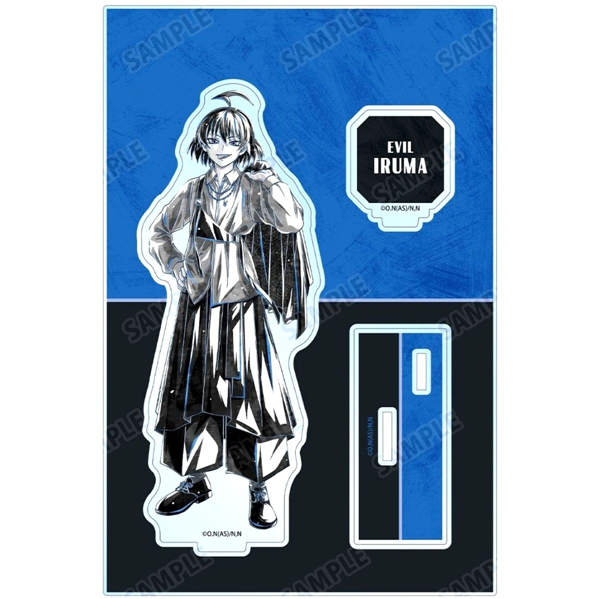 Suzuki Iruma Aku Iruma Ver. Illustration Ani-Art Black Label Big Acrylic Stand with Parts Black Outfit Ver. Welcome to Demon School! Iruma-kun [USED]