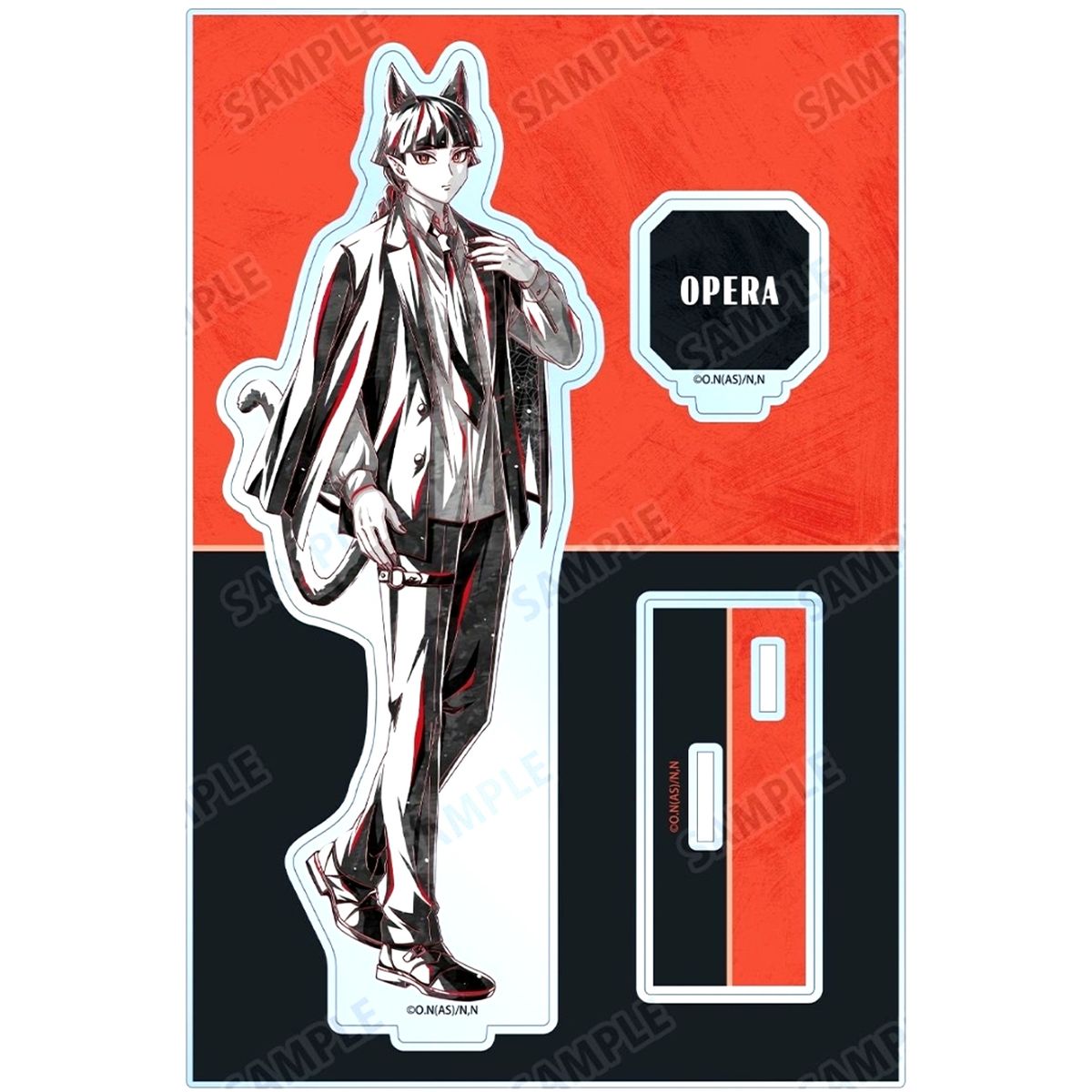 Opera Illustration Ani-Art Black Label Big Acrylic Stand with Parts Black Outfit Ver. Welcome to Demon School! Iruma-kun [USED]