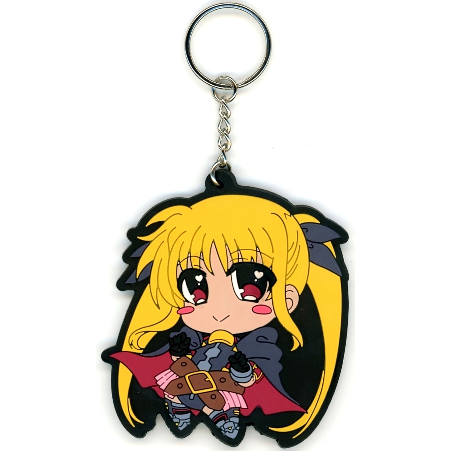 Fate Testarossa Original Rubber Charm Magical Girl Lyrical Nanoha INNOCENT x Sumitomo Mitsui VISA Card Point Exchange Prize [USED]