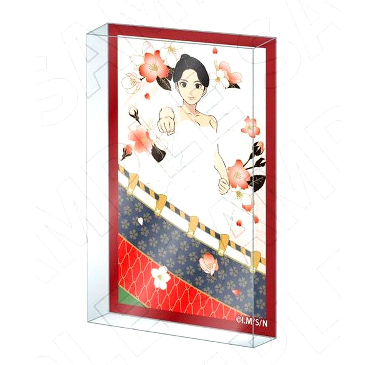 Saki Higashimachi Charaditional Toy Trading Flower Card Pattern Acrylic Block Nippon Sangoku: The Three Nations of the Crimson Sun [USED]